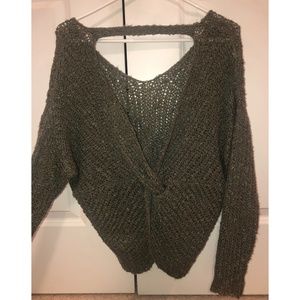 Altar'd State Green Twist Sweater